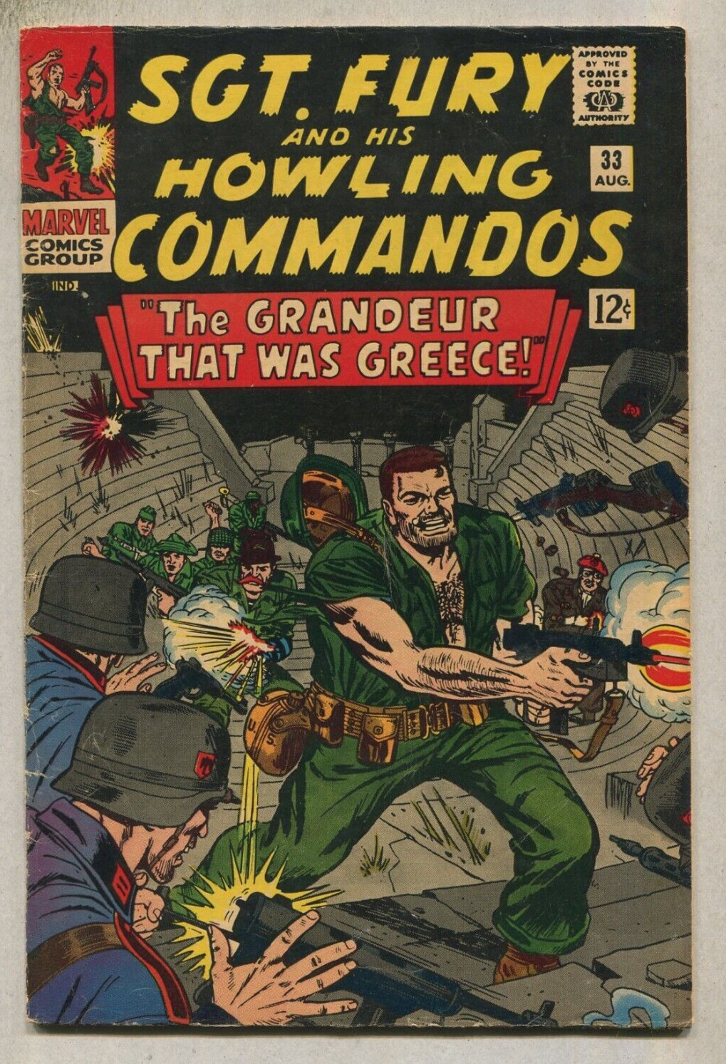 SGT. Fury And His Howling Commandos #33 FN Grandeur Was Greece Marvel SA