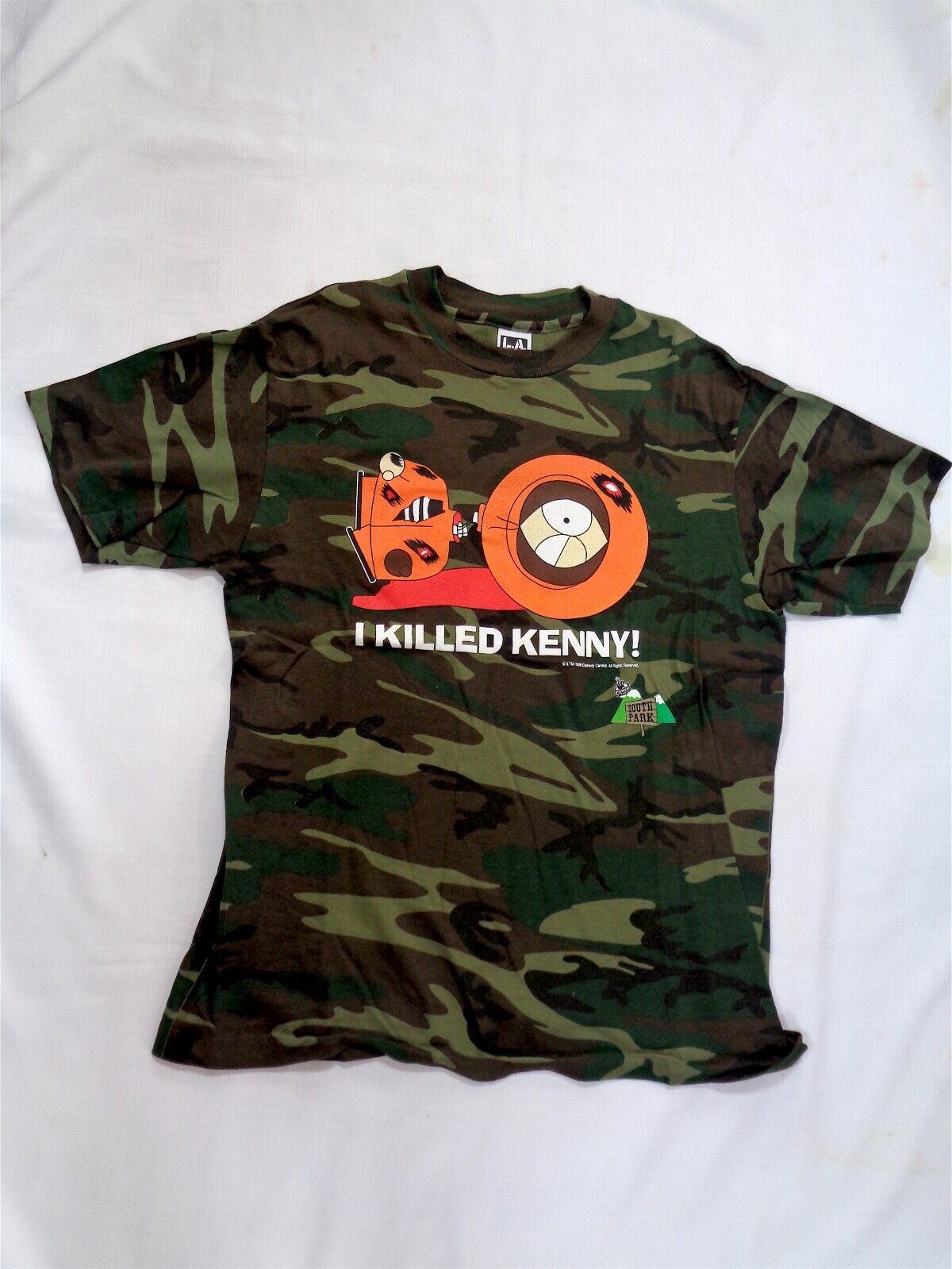 Rare New 1998 South Park Camo T-shirt \