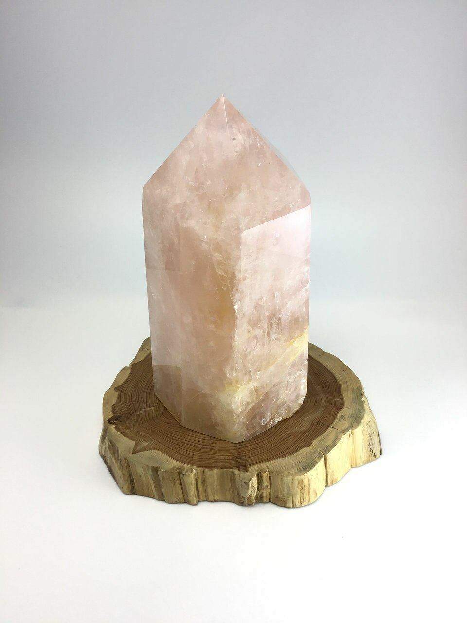 XL Polished Pink Rose Quartz Obelisk 10.8 in Natural Crystal Tower Point