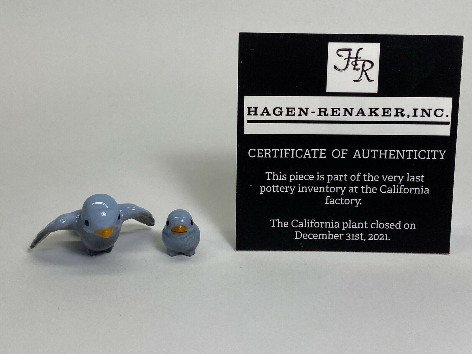 Hagen Renaker #915 481 & 495 2pc Tweetie Set Miniatures  Last of Stock Blue NOS