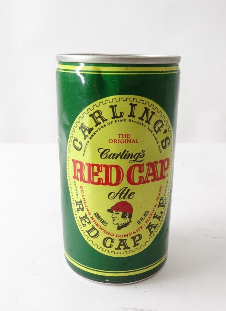 Carling's Red Cap Ale Flat Top Antique Retro Pull Tab Beer Can