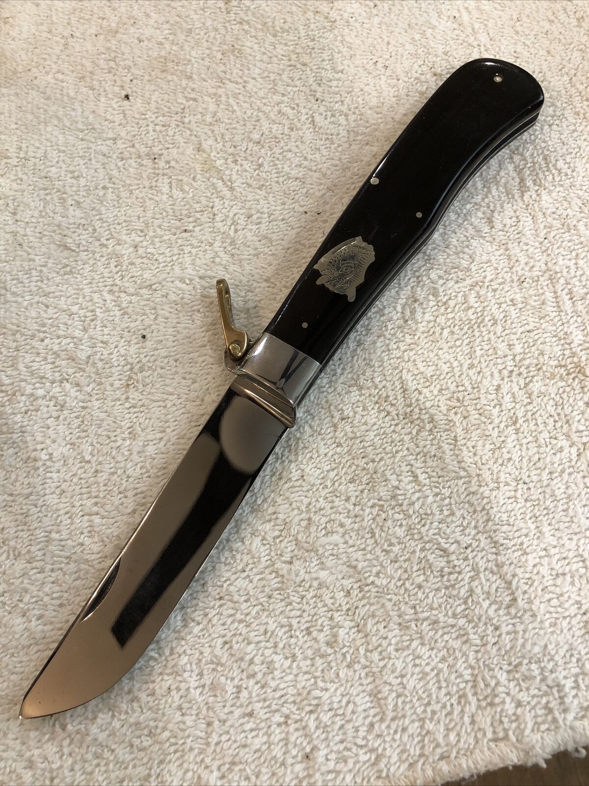 Vintage Buffalo Shield Lock Back Folding Hunter Pocket Knife Exc.