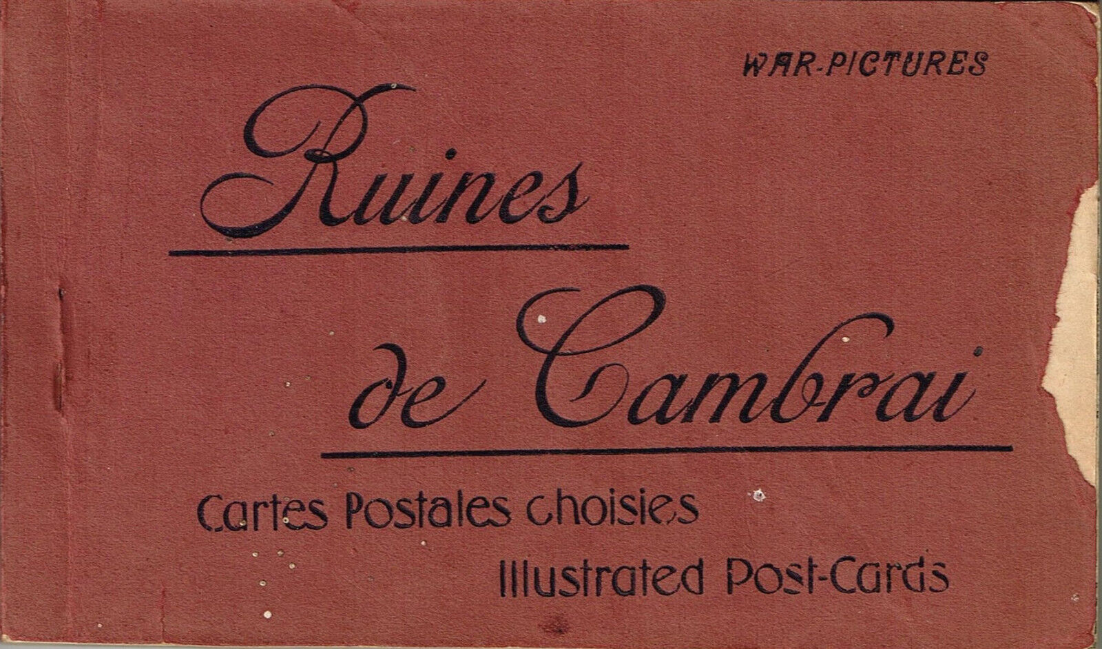 Ruines de Cambrai Ruins of Cambrai 1918 20 War Pictures Booklet of Post Cards