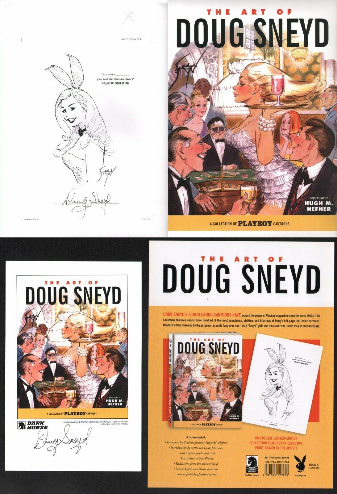 Art of Doug Sneyd Signed Tip In Sheet + Promo Slick Mini Print & Ad Print Poster