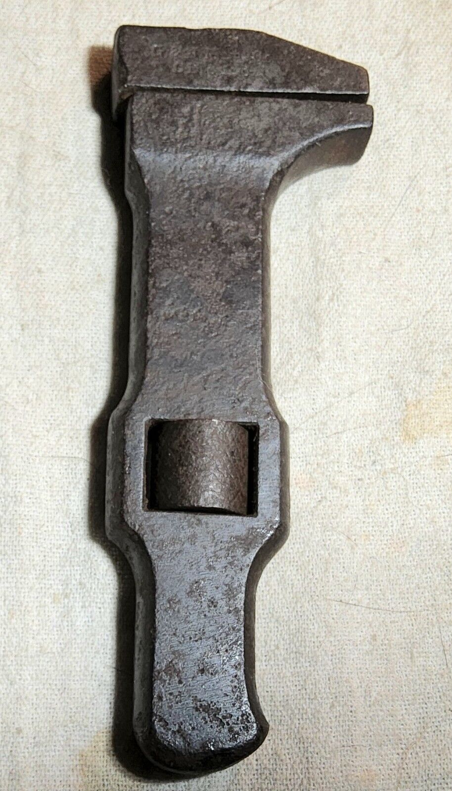 SMALL ANTIQUE ADJUSTABLE WRENCH ADVERTISING G & J MFG. CO. CHICAGO 4 & 1/4\