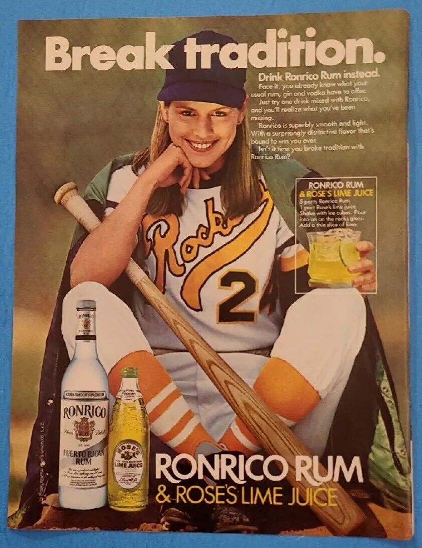1984 RONRICO RUM Break tradition. Vintage 1980\'s Magazine Print Ad