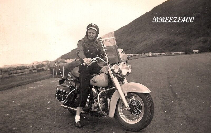 Vintage Biker Photo/Early 1950's/CLUB WOMAN ON HARLEY PANHEAD/4x6 B&W Reprint