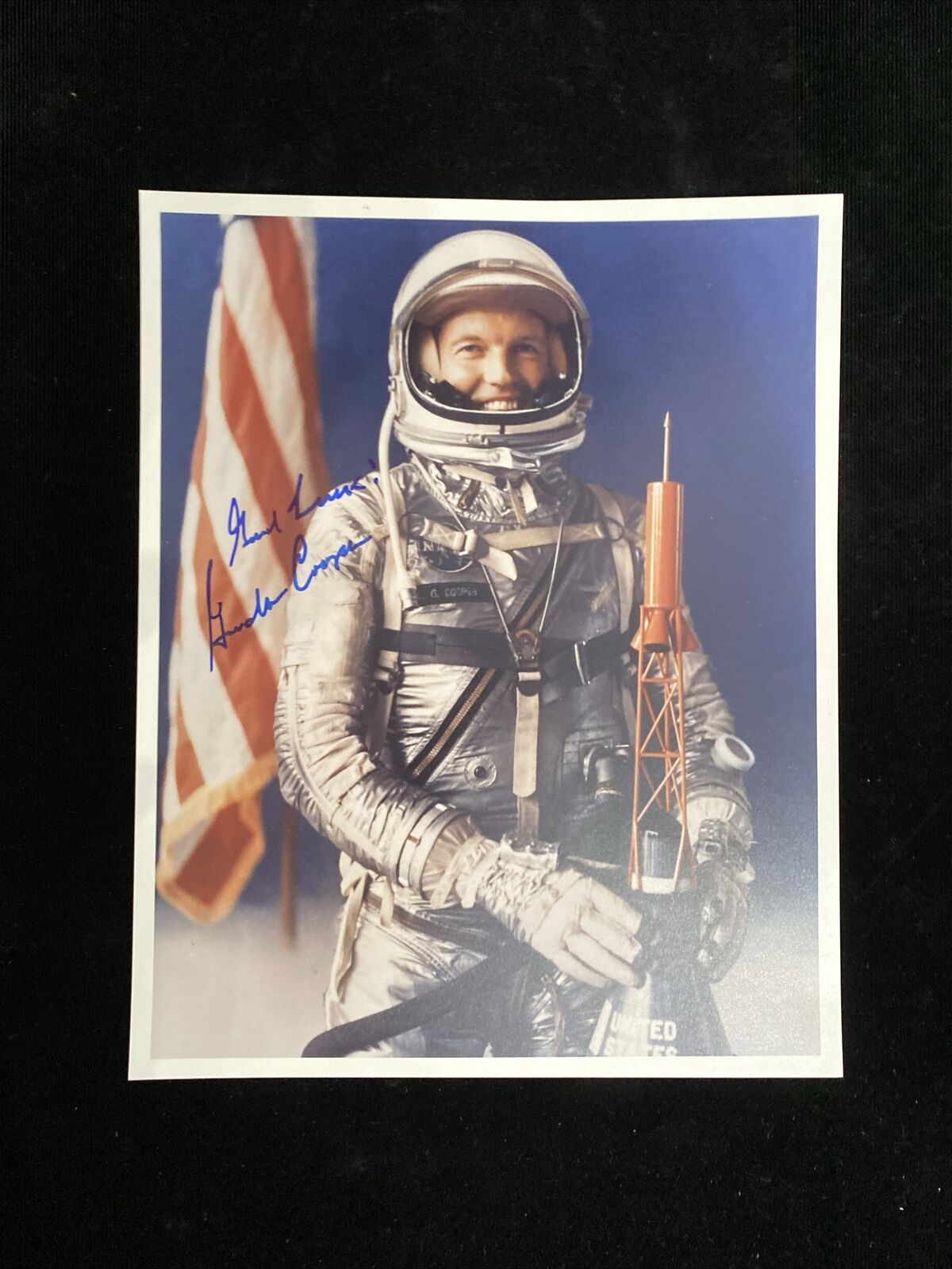 Gordon Cooper NASA Astronaut Mercury Gemini Signed Autographed Original Photo W