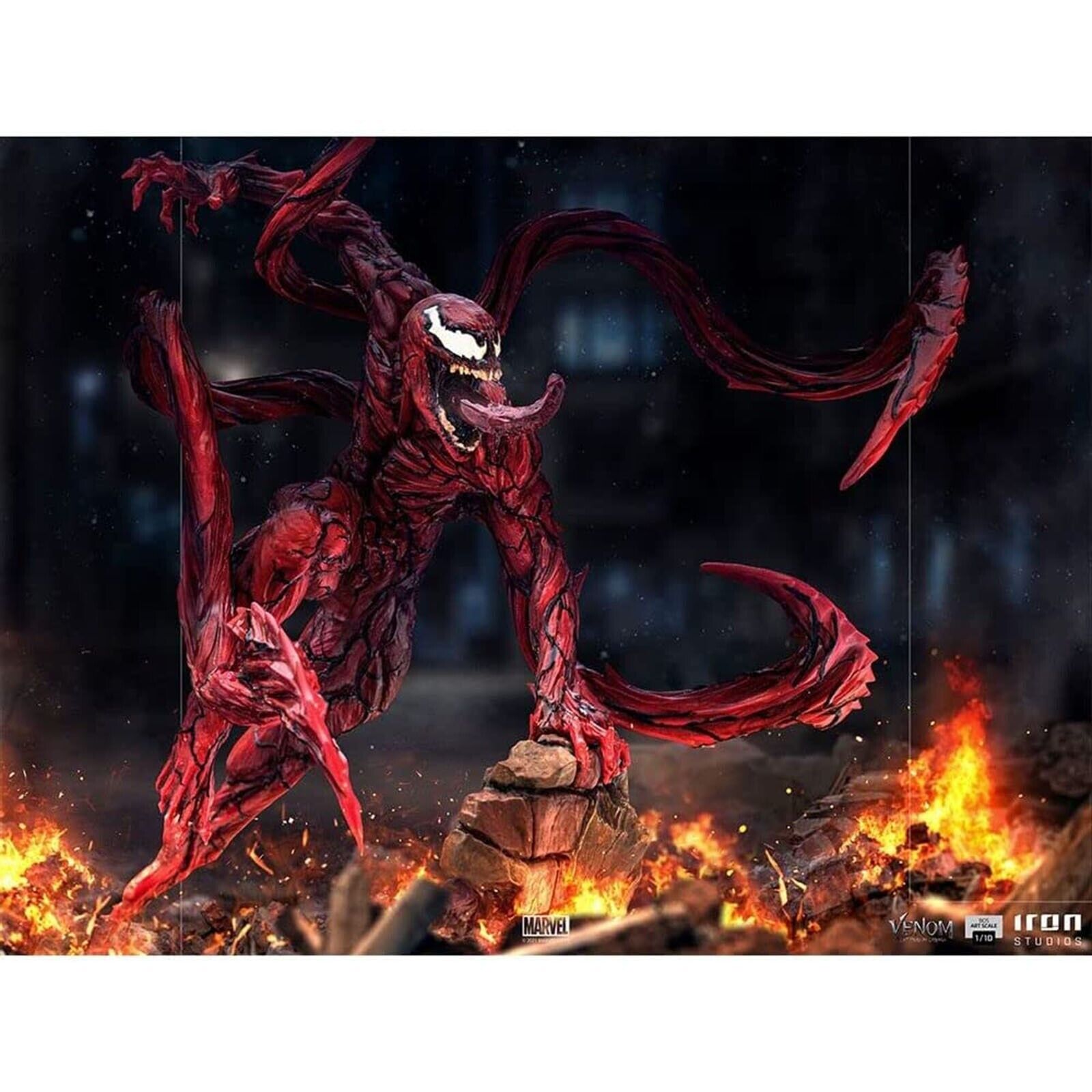 Iron Studios Carnage Venom Let There Be Carnage Tenth Scale Figure NEW IN STOCK