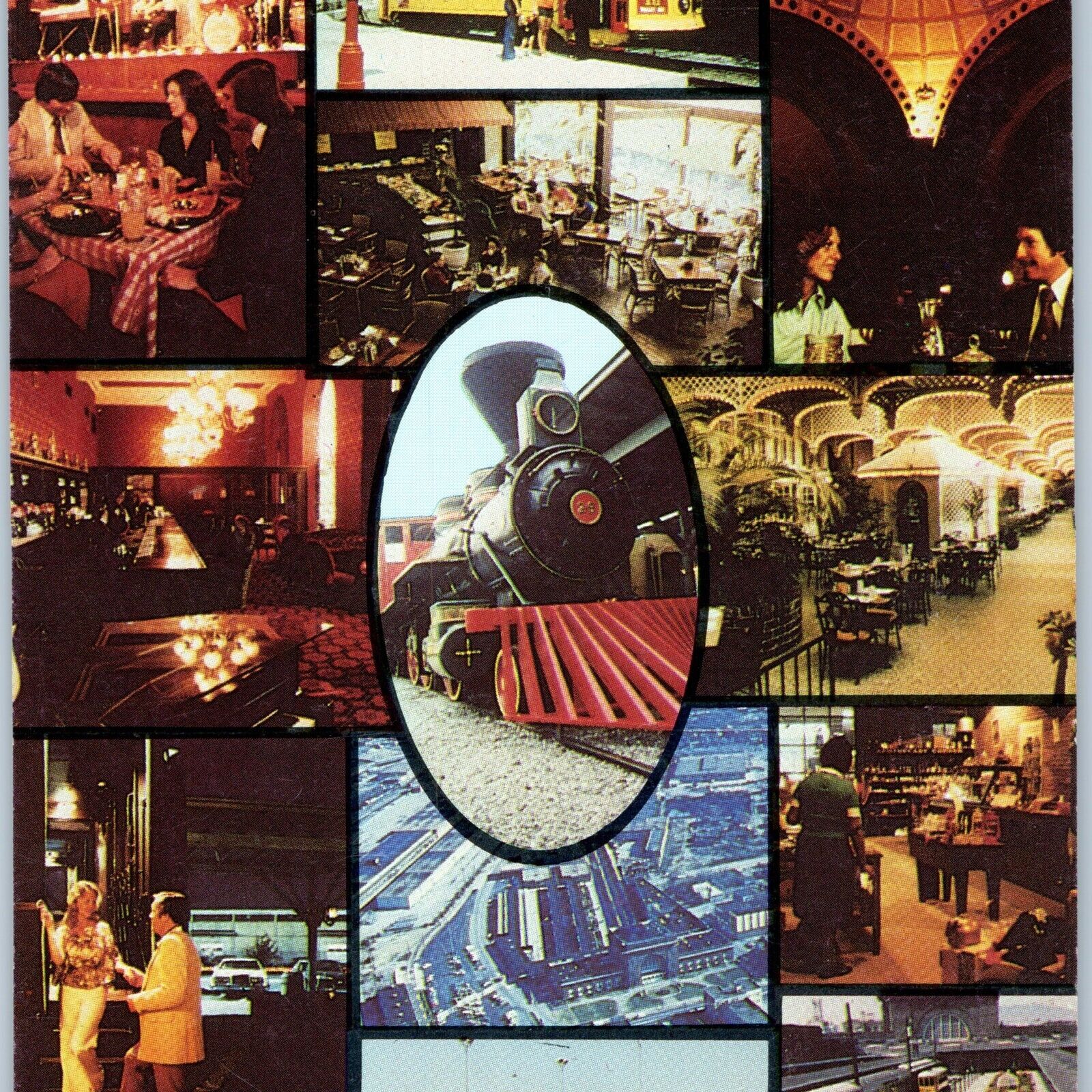 c1980s Chattanooga TN Choo Choo Railway Station Fun Hilton Oversized Postcard 3R