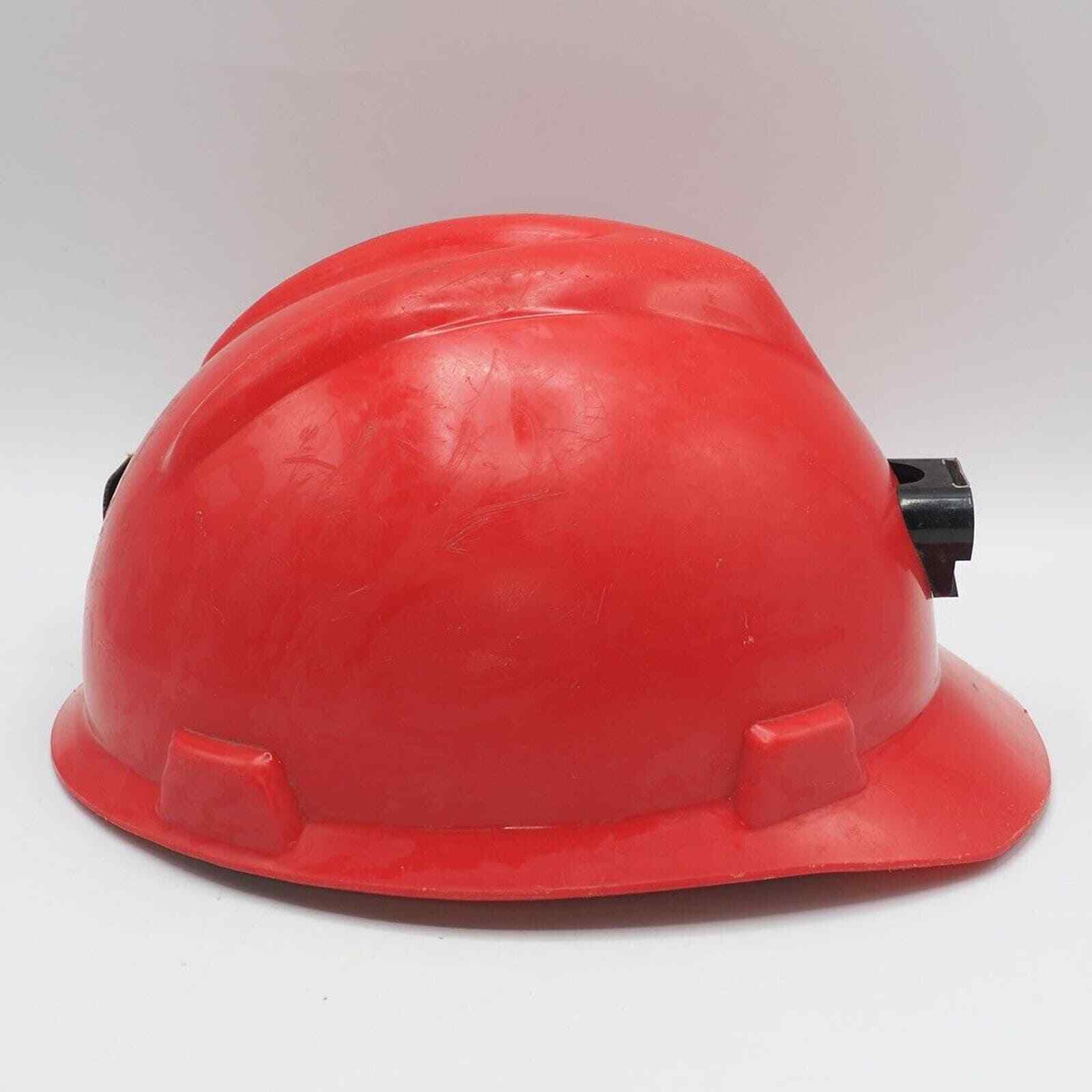 MSA V-Gard ANSI Z89.1 1969 Mining Hard Hat Safety Cap Helmet w/ Lamp Bracket