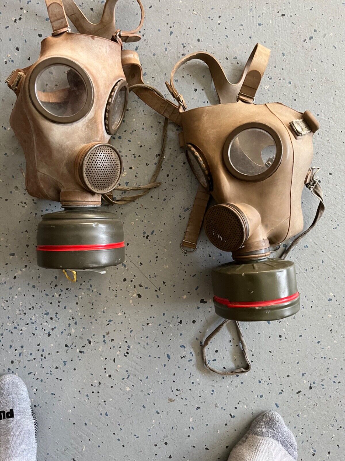 Antique French M 51 WW2 Gas Masks