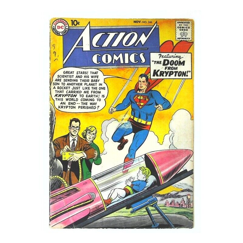 Action Comics (1938 series) #246 in Very Good minus condition. DC comics [s/