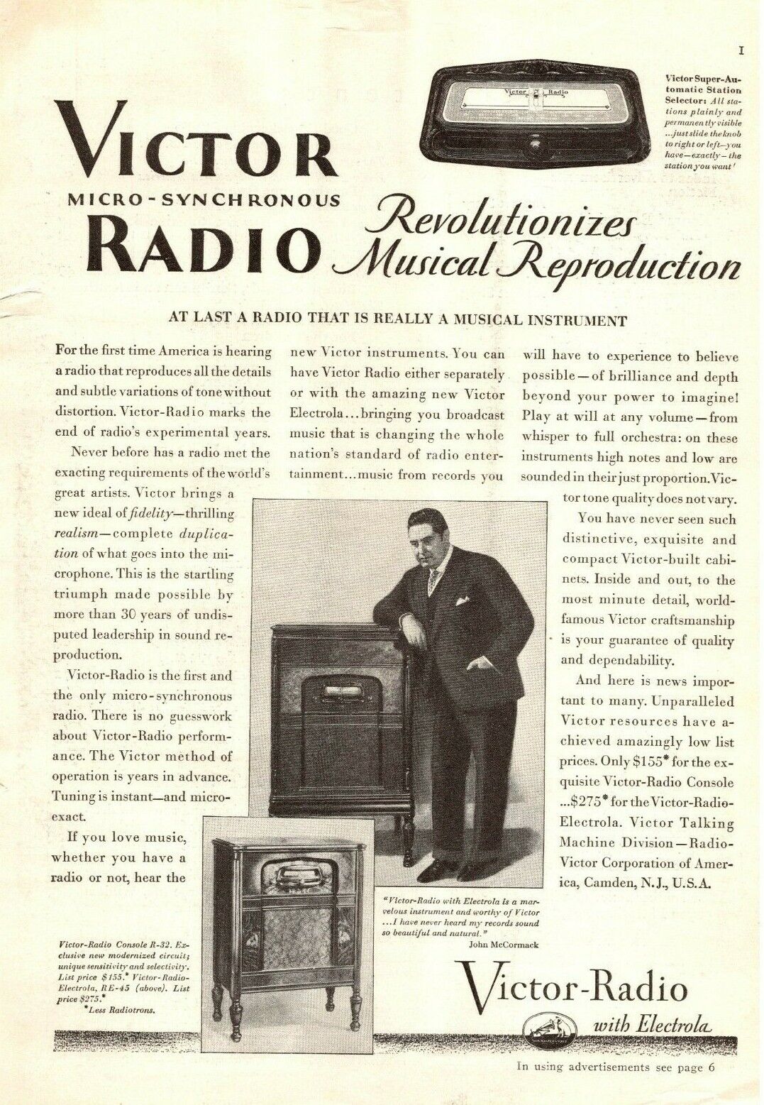 1929 Victor Radio Vintage Print Ad Revolutionizes Musical Reproduction 