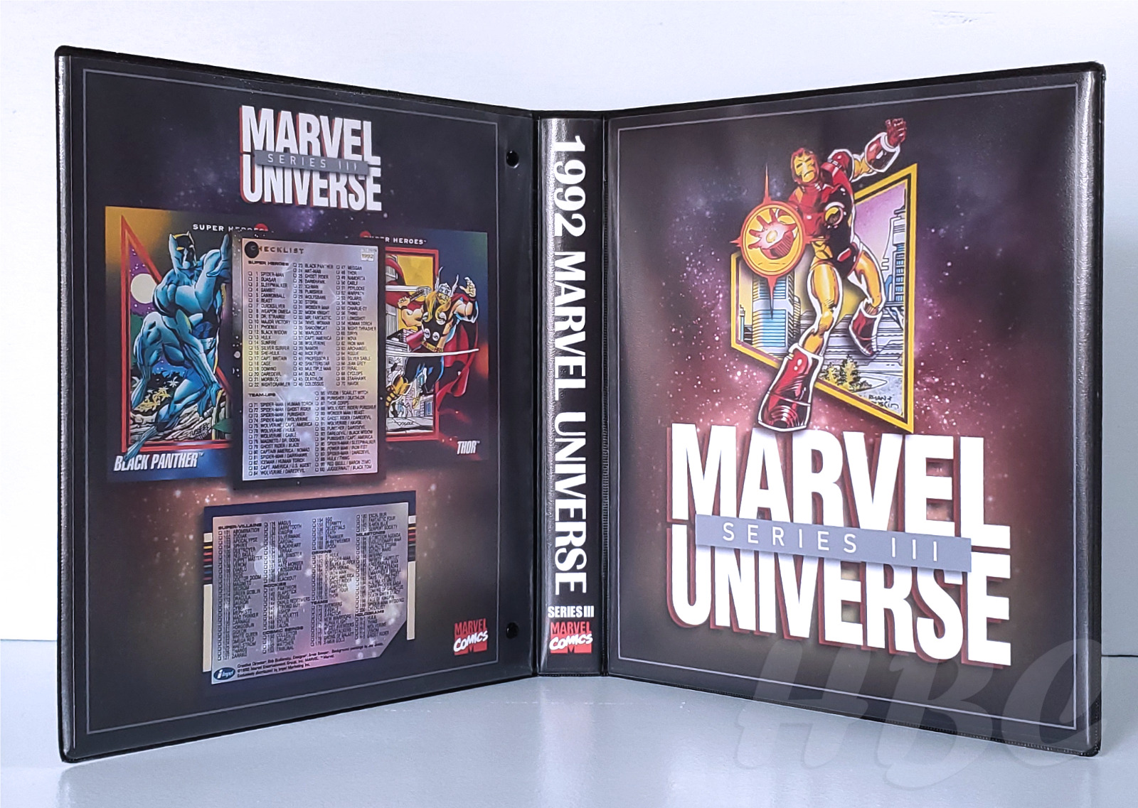 Custom Graphics 1992 MARVEL UNIVERSE SERIES 3 Trading Card Inserts with Binder
