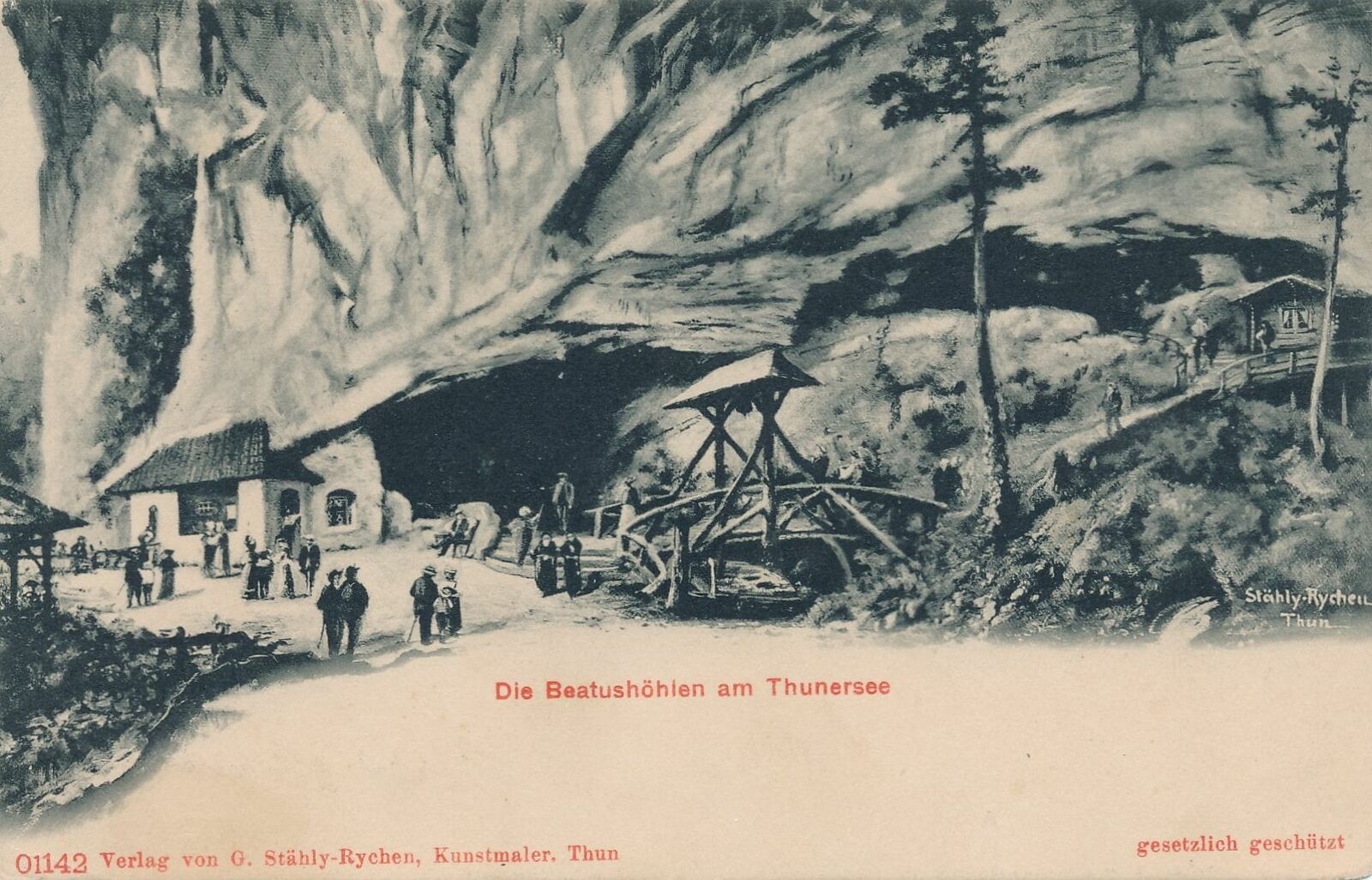 SWITZERLAND - Die Beatushohlen am Thunersee - 1907