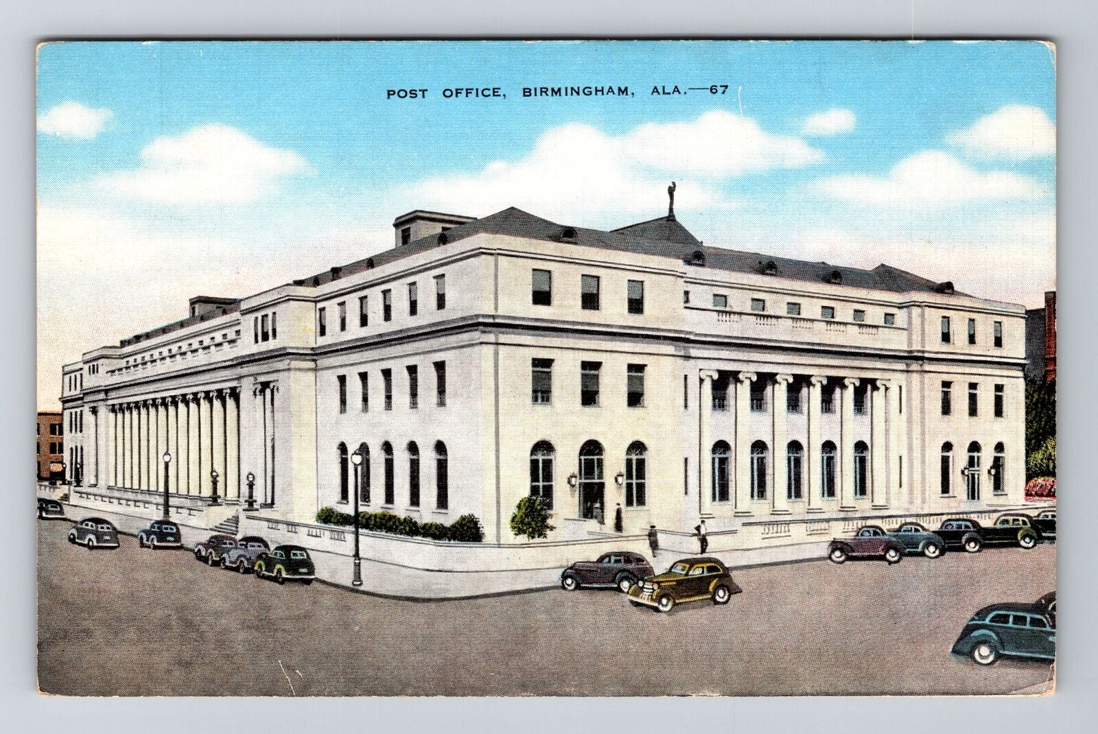 Birmingham AL-Alabama, Panoramic Post Office, Vintage Postcard