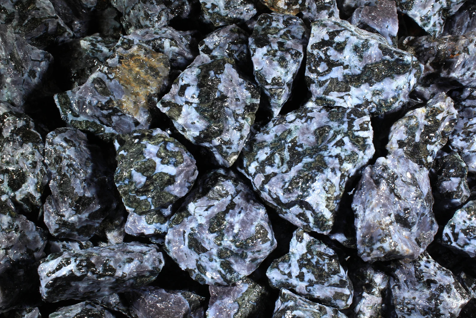 Indigo Gabbro - Rough Rocks for Tumbling - Bulk Wholesale 1LB options