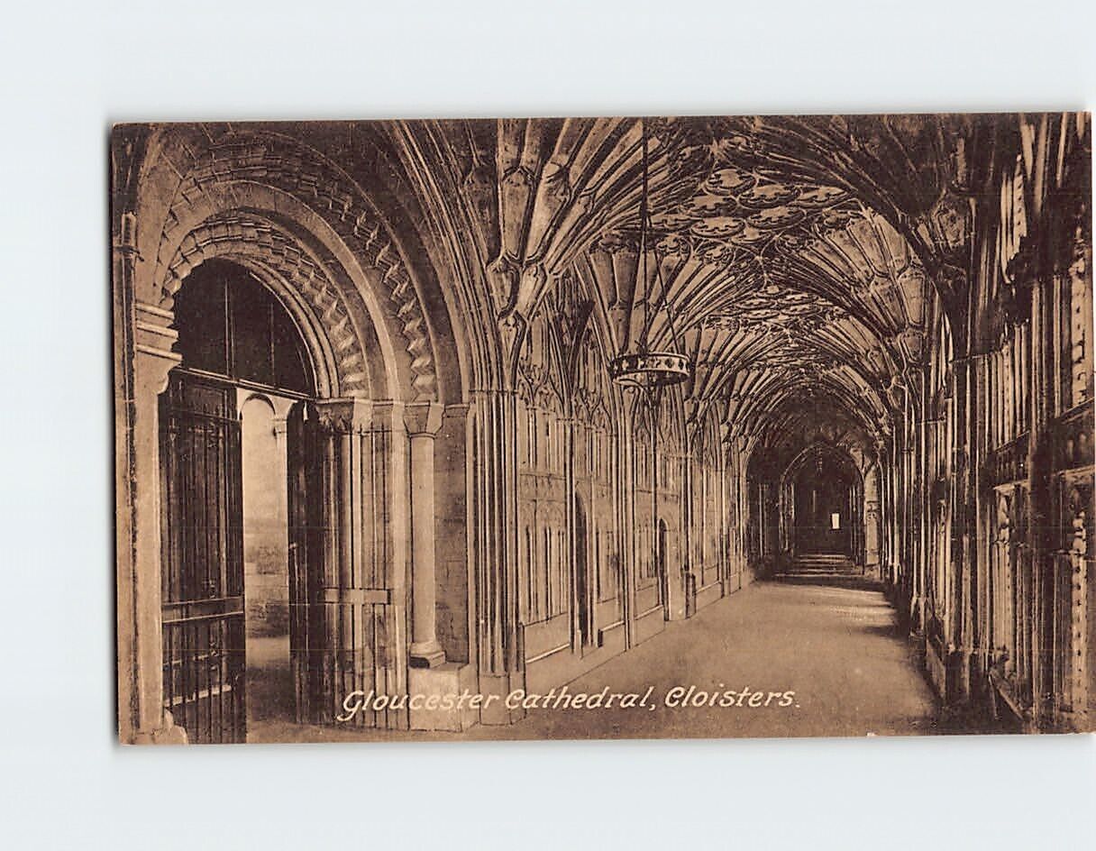 Postcard Cloisters Gloucester Cathedral Gloucester England
