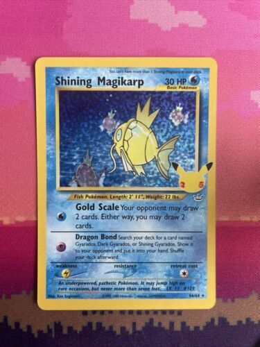 Pokemon Card Shining Magikarp 66/64 25th Anniversary Celebrations Near Mint
