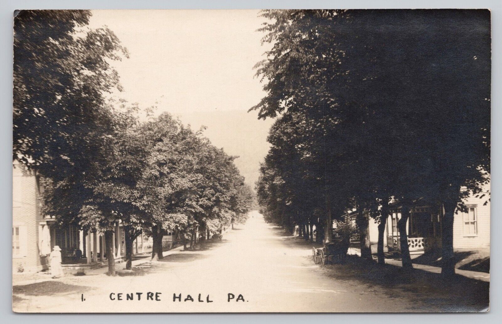 Centre Hall Pennsylvania, Main Street View SCARCE, VTG RPPC Real Photo Postcard