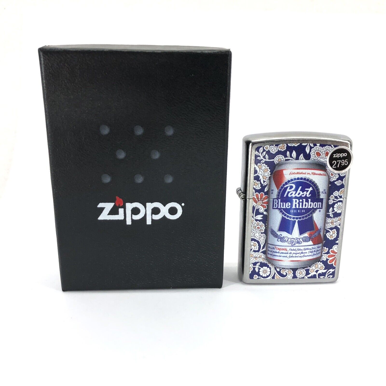Zippo Windproof Lighter -Pabst Blue Ribbon Beer Can- NEW With Original Box 36012