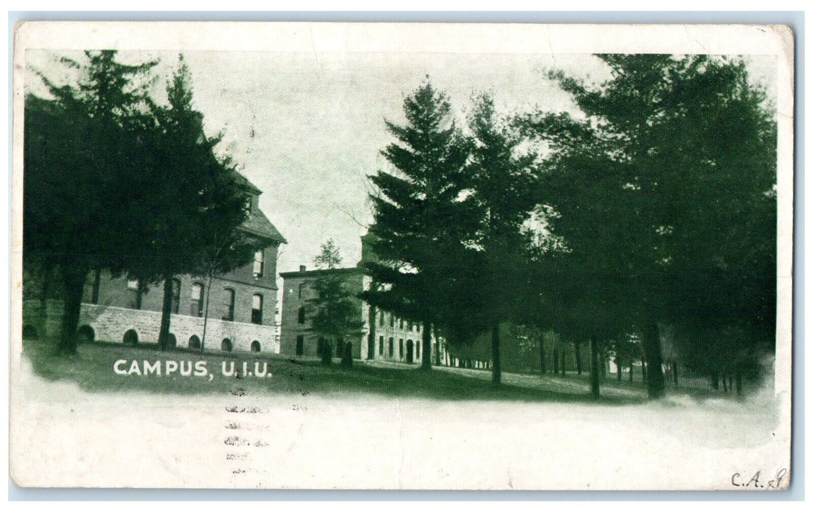 1906 View Of Building Campus UIU Fayette Iowa IA Posted Antique Postcard