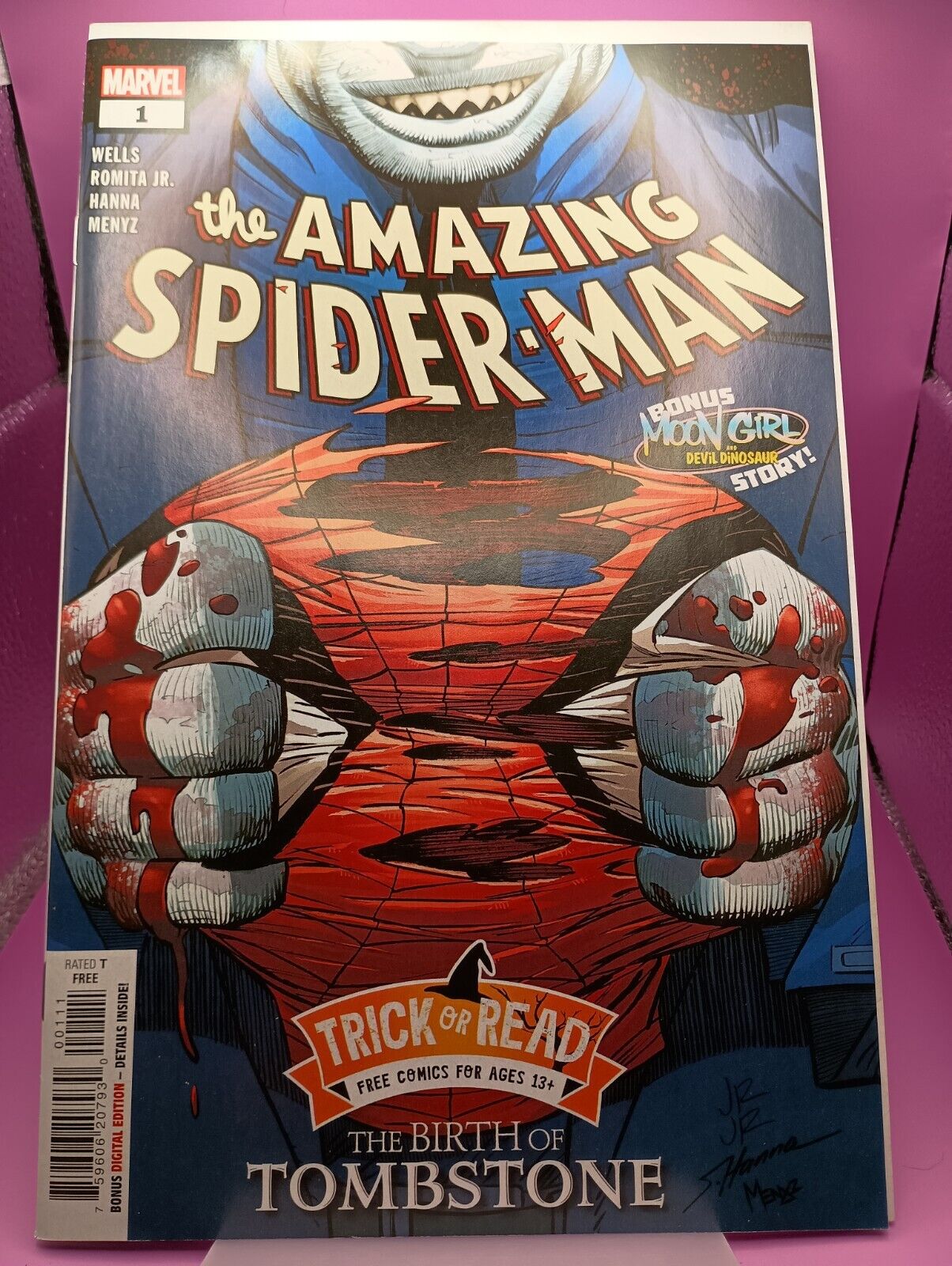2023 Halloween Trick or Read Marvel Comics Amazing Spiderman 1 Homage Cover F/S