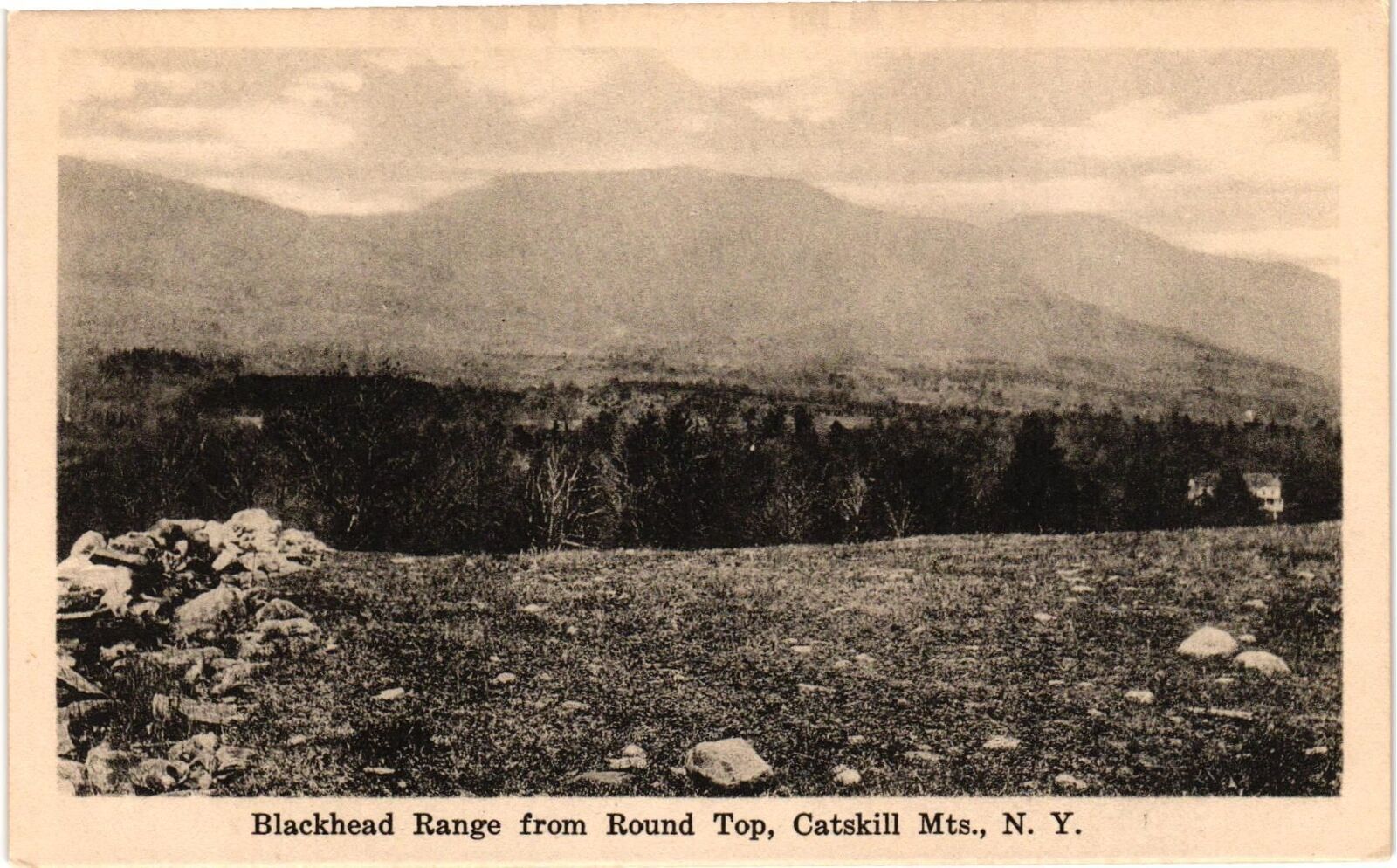 Vintage Postcard- Blackhead Range form Round Top, Catskill Mountain, Early 1900s