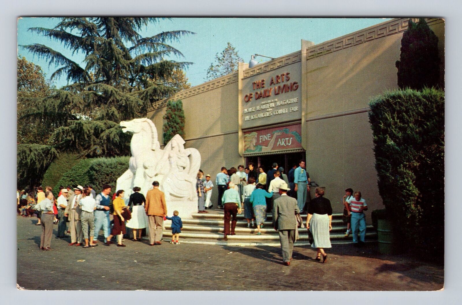 Pomona CA-California Fine Arts Building Los Angeles County Fair Vintage Postcard