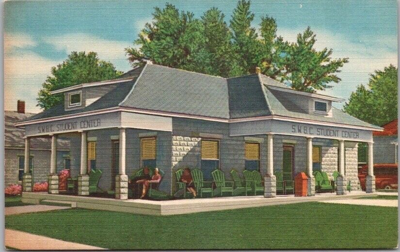BOLIVAR, Missouri Postcard SOUTHWEST BAPTIST COLLEGE Student Center Linen c1940s