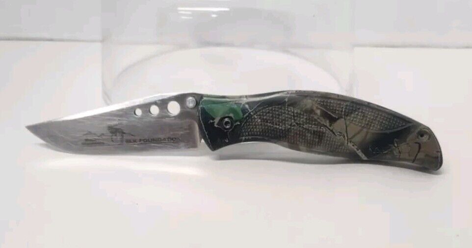 Kershaw Whirlwind 1560REMF Camo Discontinued Rocky Mountain Elk Foundation RARE