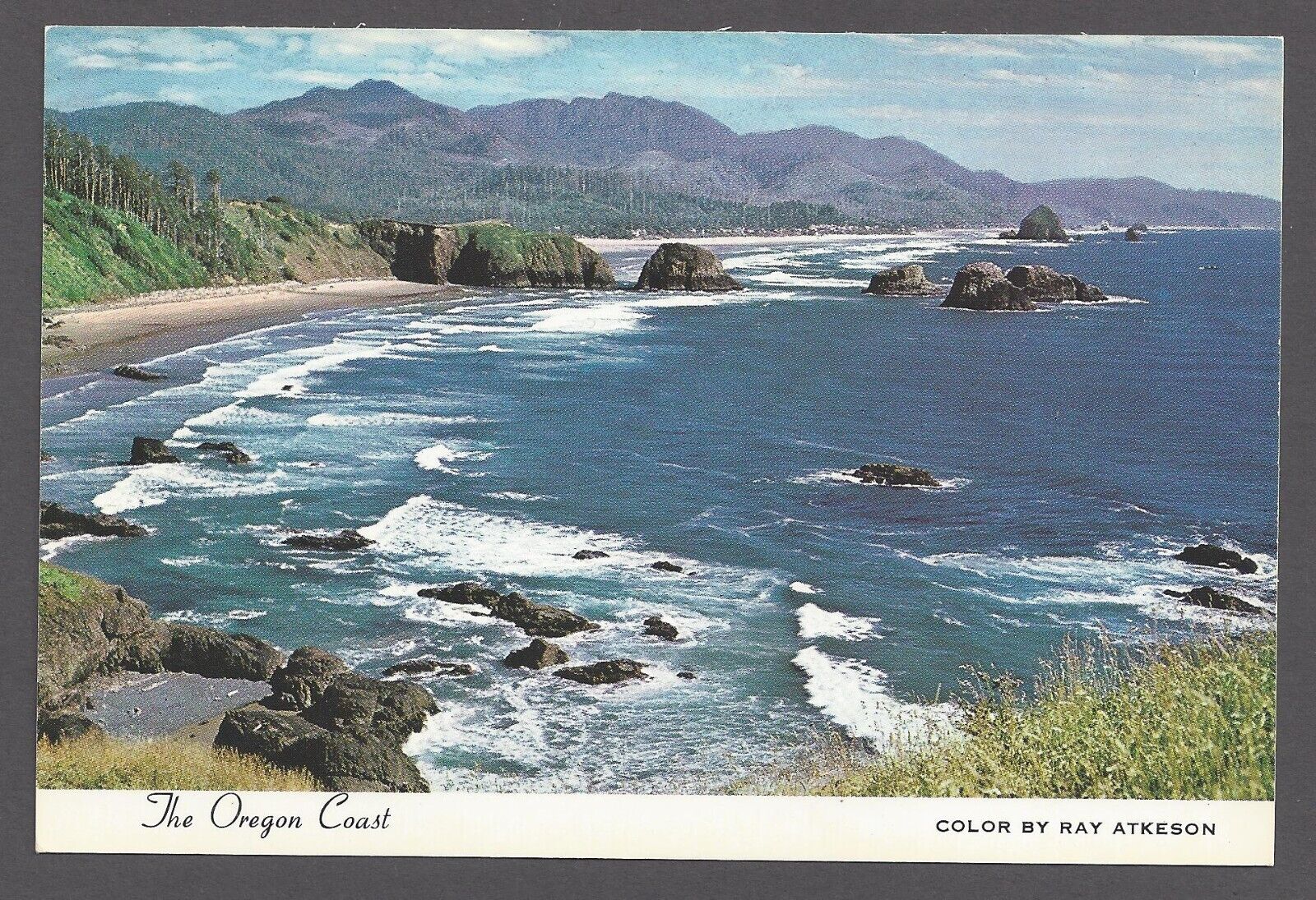 The Oregon Coast Color By Ray Atkeson Postcard Oregon Landscape Scenic View