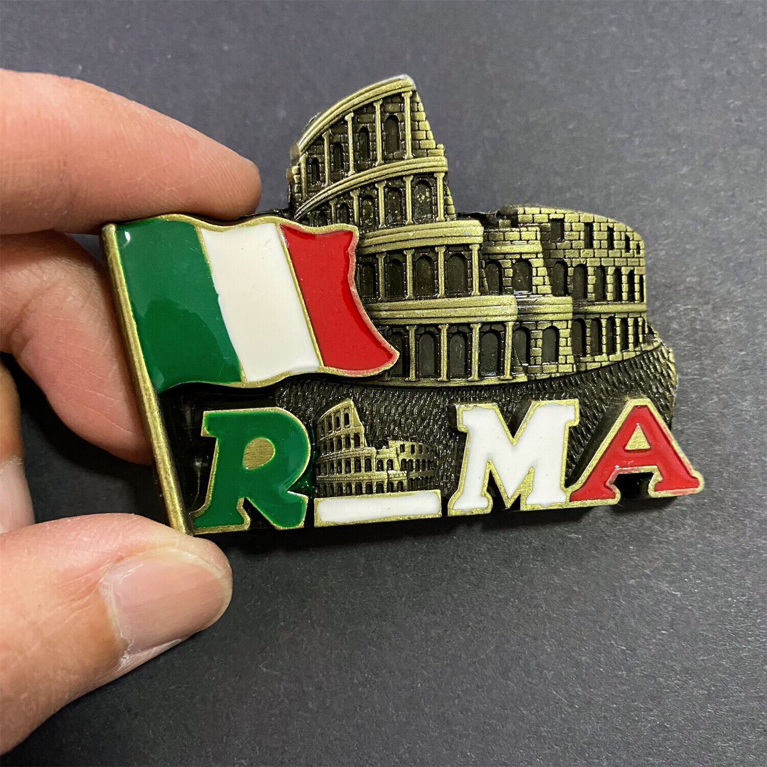 Italy Roma Colosseum Colosseo Tourist Travel Souvenir 3D Metal Fridge Magnet