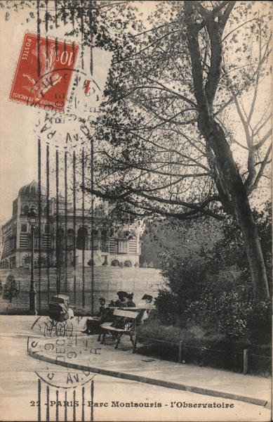 France The Observatory in Montsouris Park,Paris Philatelic COF Postcard Vintage