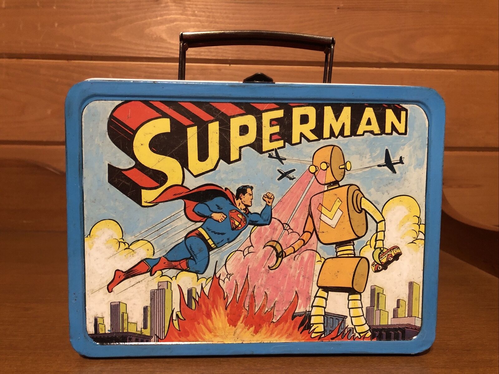 1954 Superman Lunchbox    Lunch box  Adco  No universal Thermos