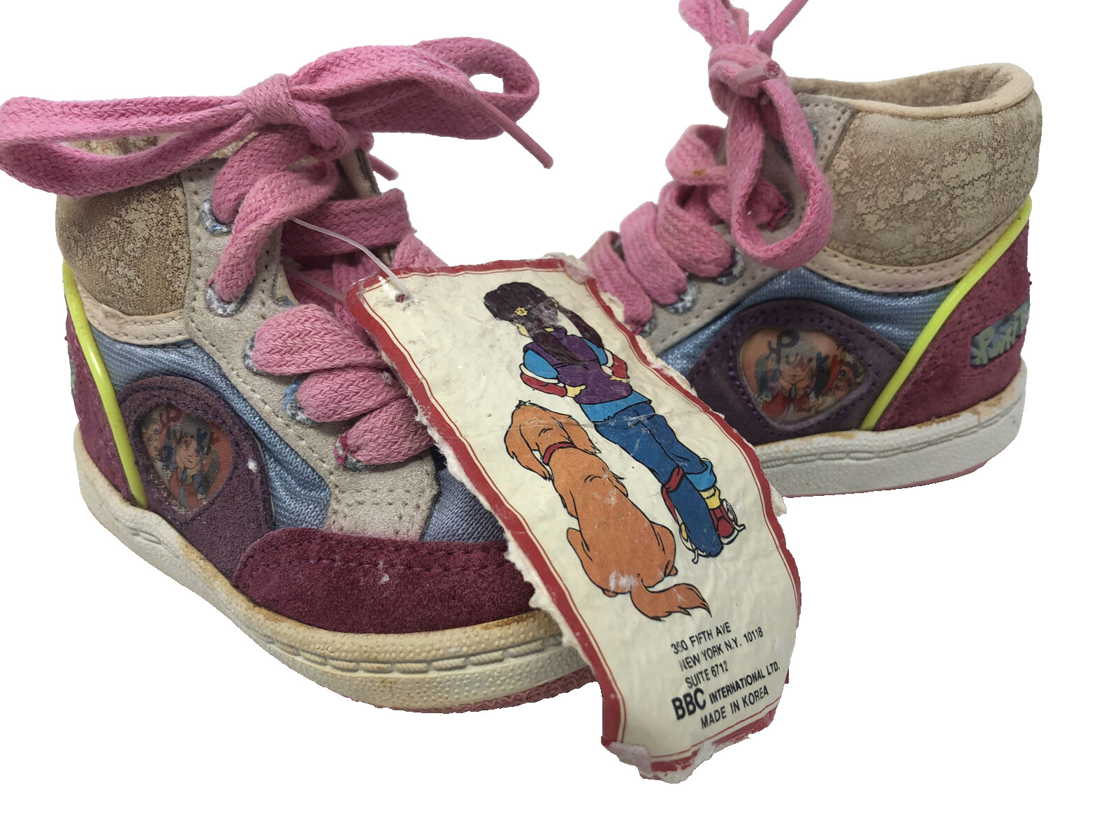 Vintage Punky Brewster Punky Power Toddler Shoes size 5 High Top Korea