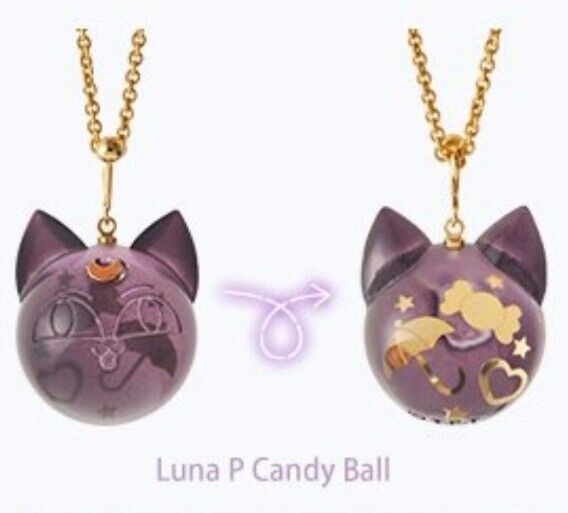 Q-pot Café Japan x Sailor Moon 2018 Luna-P  Candy Ball Necklace (Brand New)