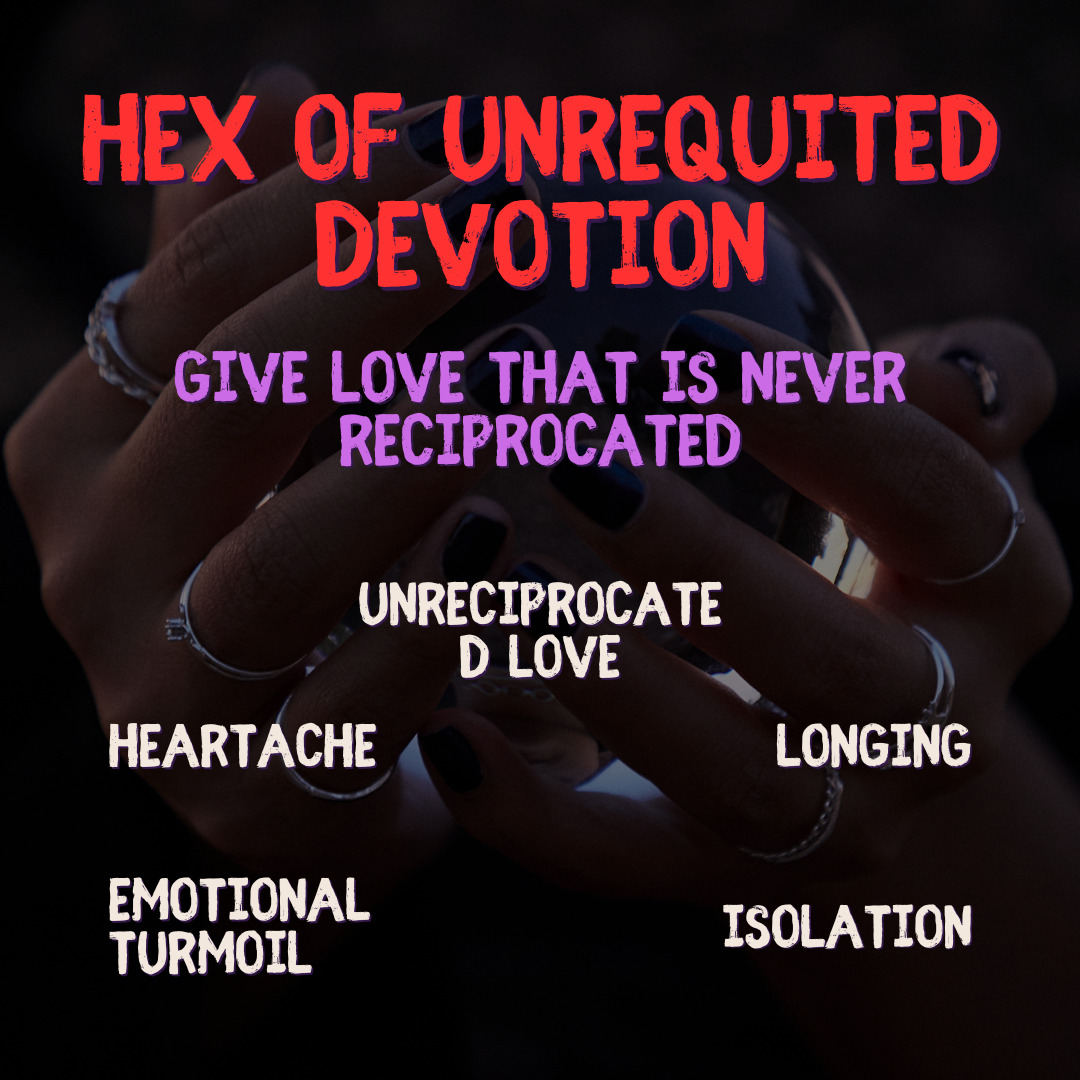 Hex of Unrequited Devotion Give Unreciprocated Love Real Black Magic Love Spell