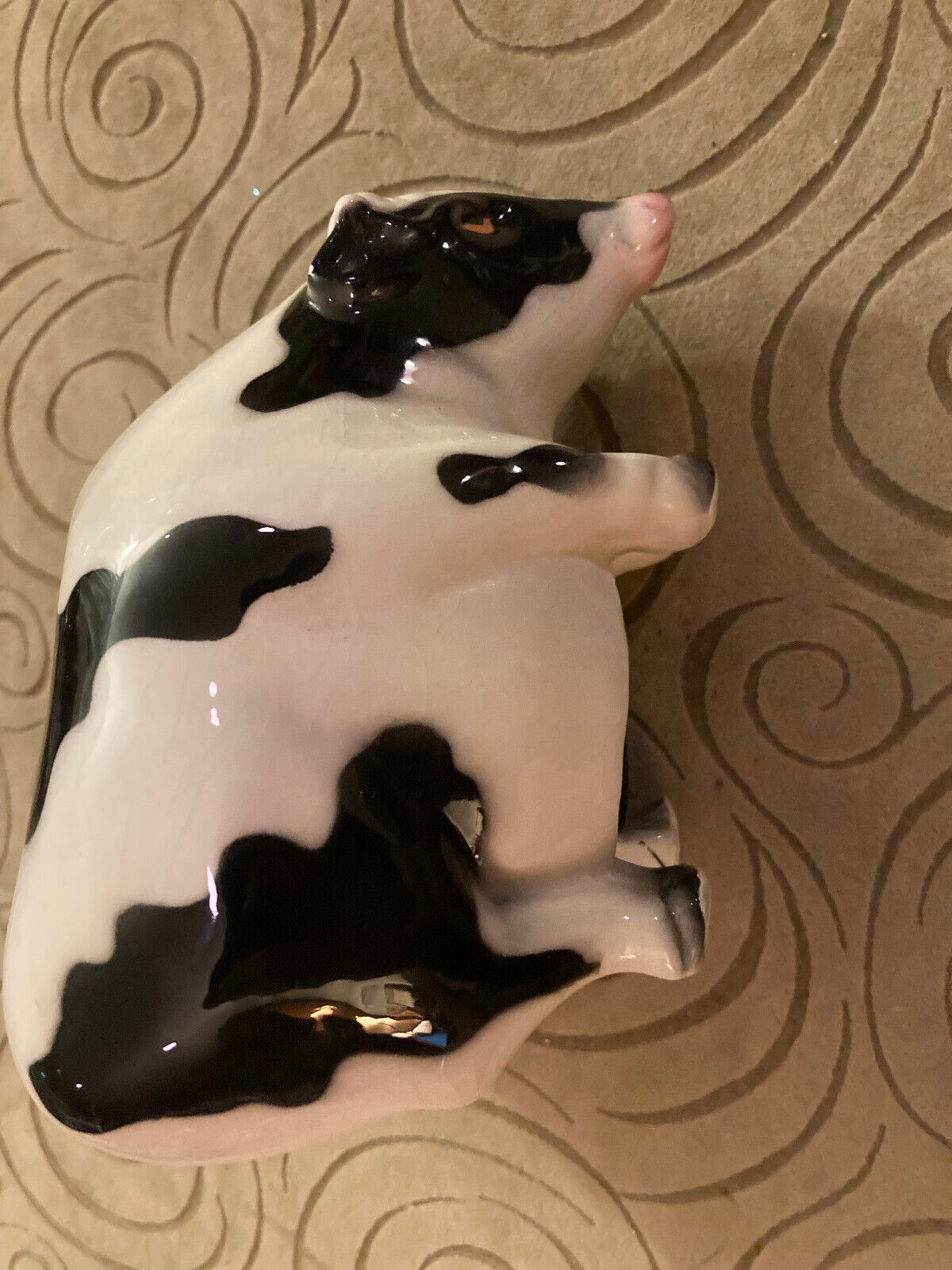 Ceramic Cow Piggy Bank Made in Taiwan