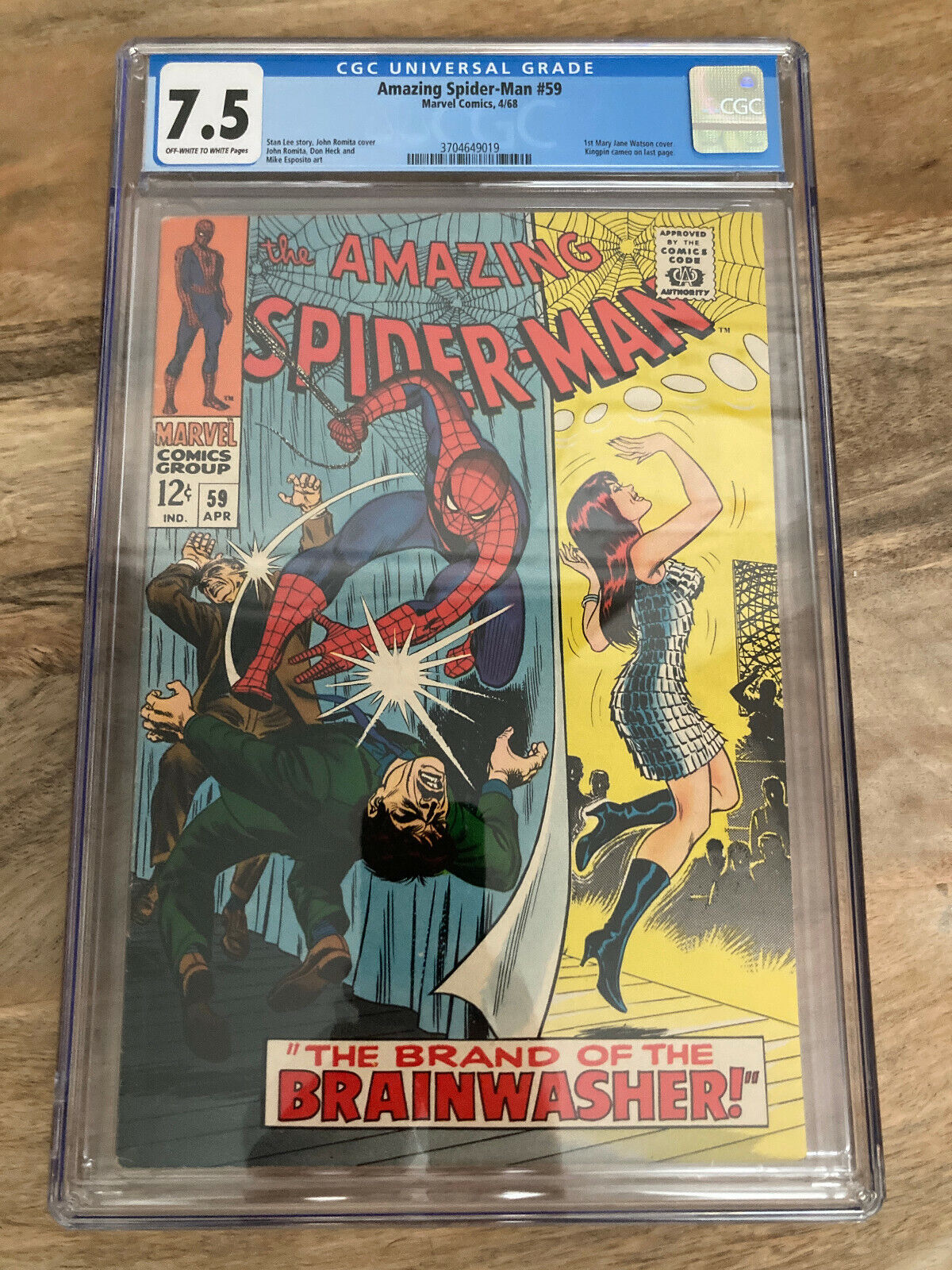 Amazing Spider-Man #59 CGC 7.5 1st Mary Jane Watson cover King Pin Cameo 1968