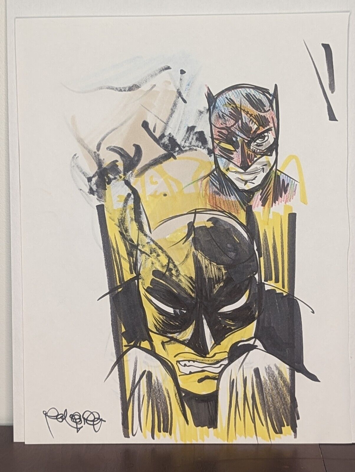 Paul Pope Batman: Year 100 Prelim Study Original Art  Cover #2 of 4 (2005)