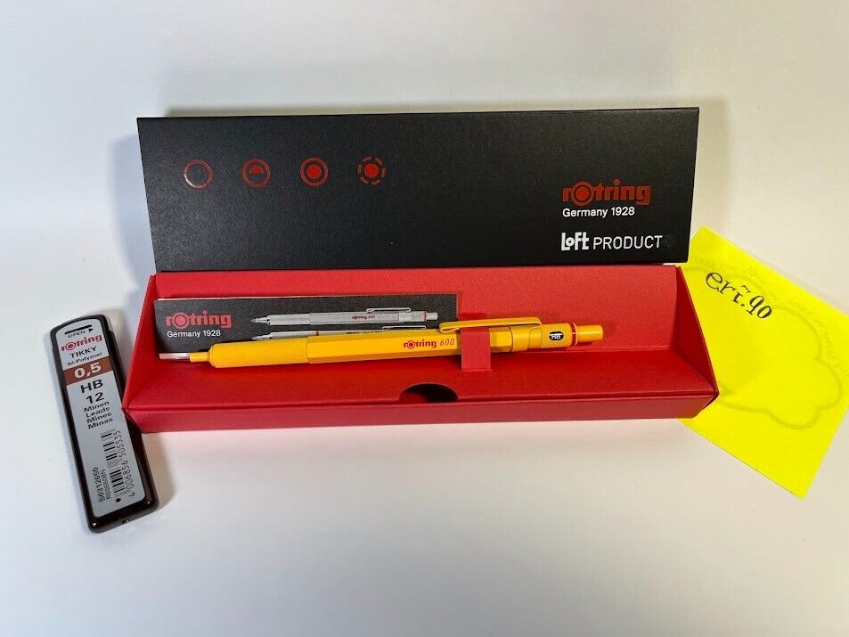 Yellow Rotring 600 Loft Limited Edition 0.5 Mechanical Pencil from Japan