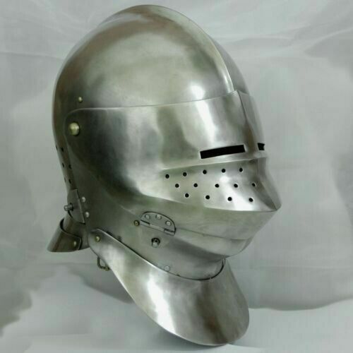 Medieval Halloween Knight Close Armor Helmet Replica for larp reanctment