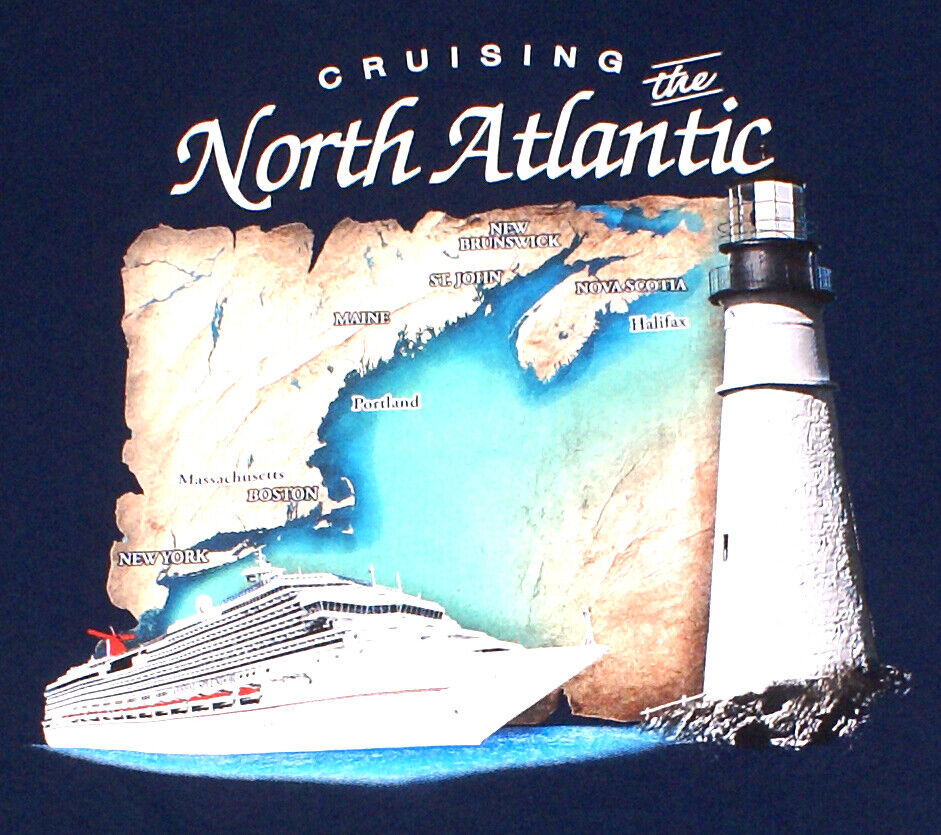 Carnival Cruise Line North Atlantic Splendor Cruising vacation T-Shirt, Mens XL