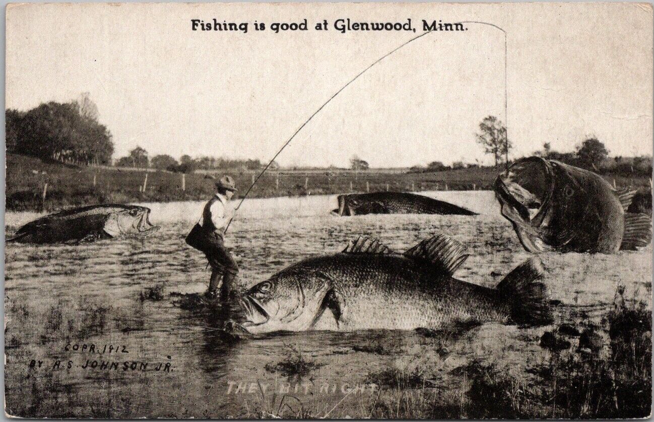 1910s GLENWOOD, Minnesota Greetings Postcard \