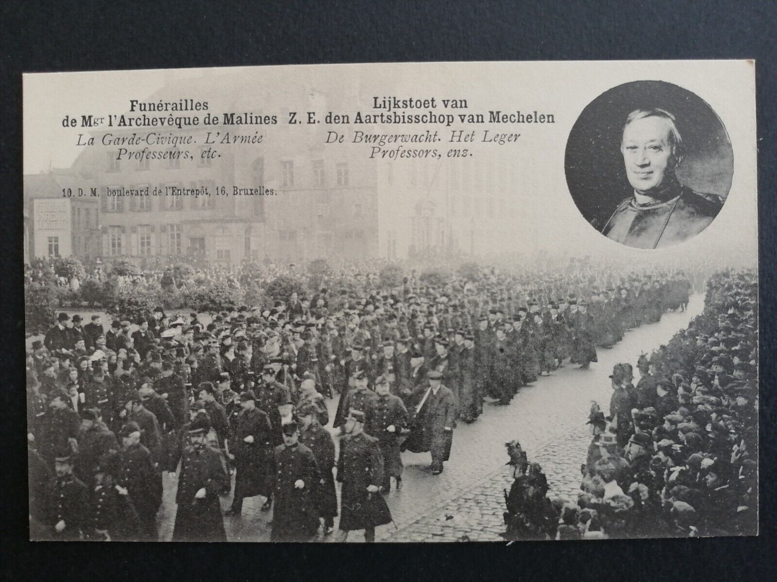 cpa BELGIUM MALINES Death Funeral of ARCHBISHOP Pierre Lambert GOOSSENS in 1906