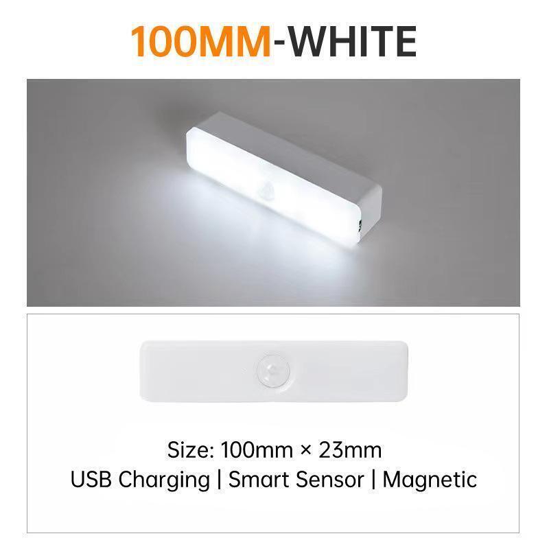 LED Motion Sensor USB Rechargeable Under Cabinet Closet LightKitchen Lamp Strip~