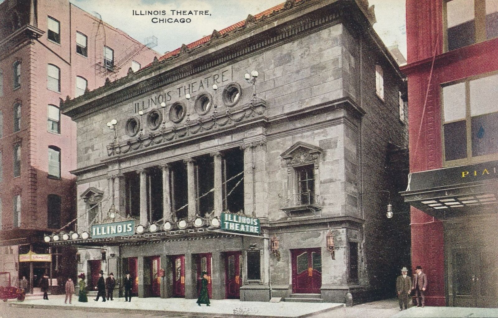 CHICAGO IL - Illinois Theatre Postcard