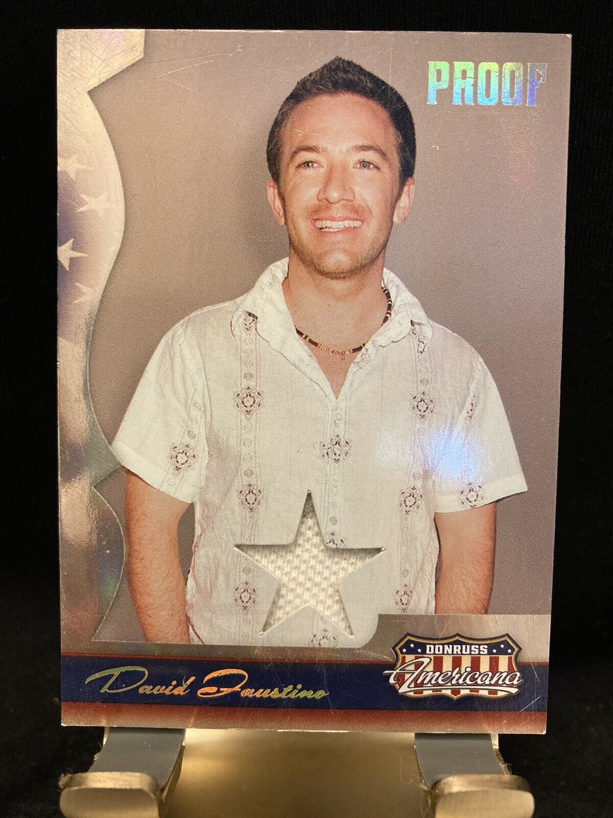 2007 DONRUSS AMERICANA MATERIALS RELIC DAVID FAUSTINO #/25 Married With Children